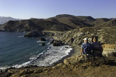 A couple enjoy the view on Catalina Island.